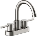 Design House 593947 Eastport II Contemporary Centerset Deck Mount 2-Handle Faucet for Bathroom Satin Nickel