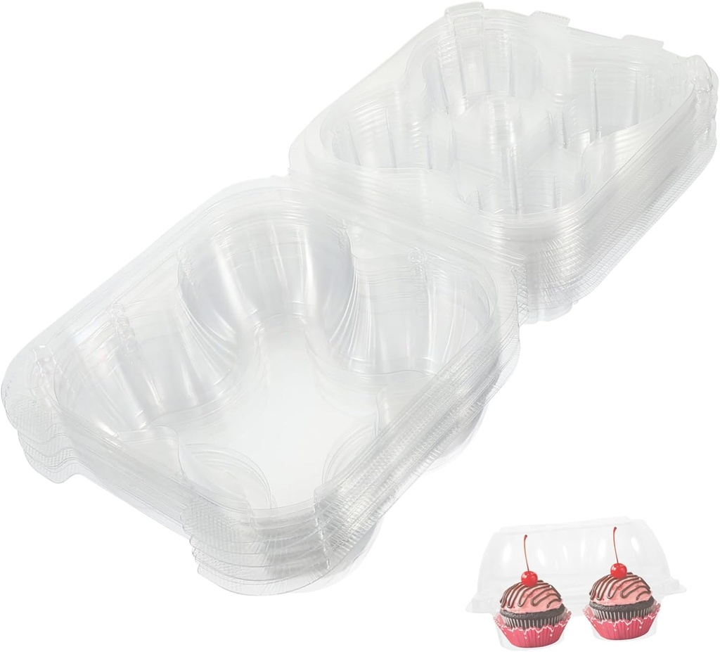 Ciieeo 10pcs Egg Tart Cake Mousse Storage Box Cupcake Containers Lids for Baking Supplies Party