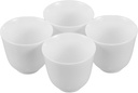 Kichvoe White Chinese Tea Cups Set Of 4: Mini Sake Cup Set Traditional Tea Ceremony Mugs For Home Party Restaurant