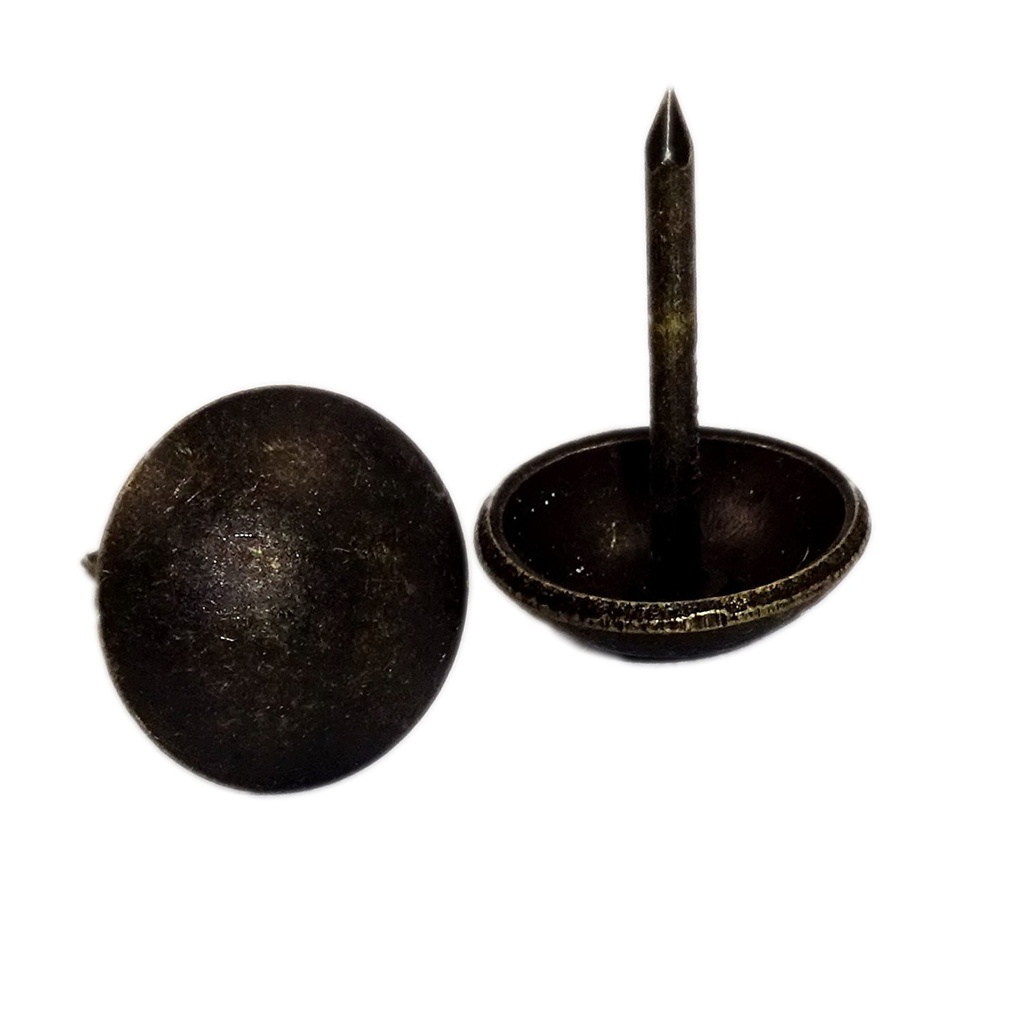 Upholstery Tacks, Heavy Duty Furniture Nails 7/16" - 100 Pcs [ Dark Antique Brass Finish] DX0511DAB