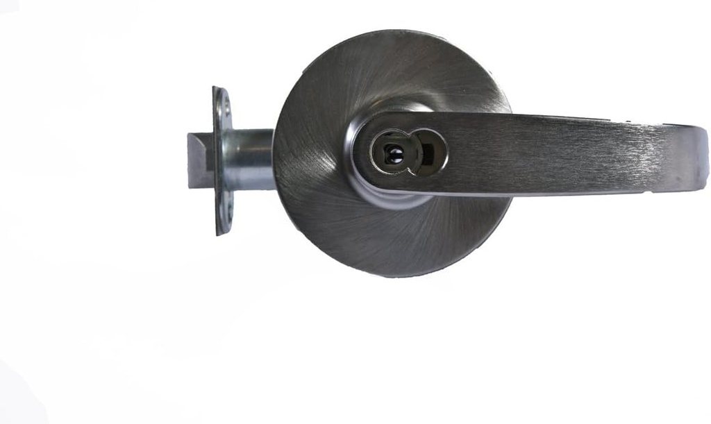 Sargent 10-Line Satin Chrome Grade 1 Storeroom/Closet Cylindrical Lock with Heavy Wrought Rose and Solid Cast Lever, LFIC Prep, 1-3/4" to 2" Door Thickness (Pack of 1)