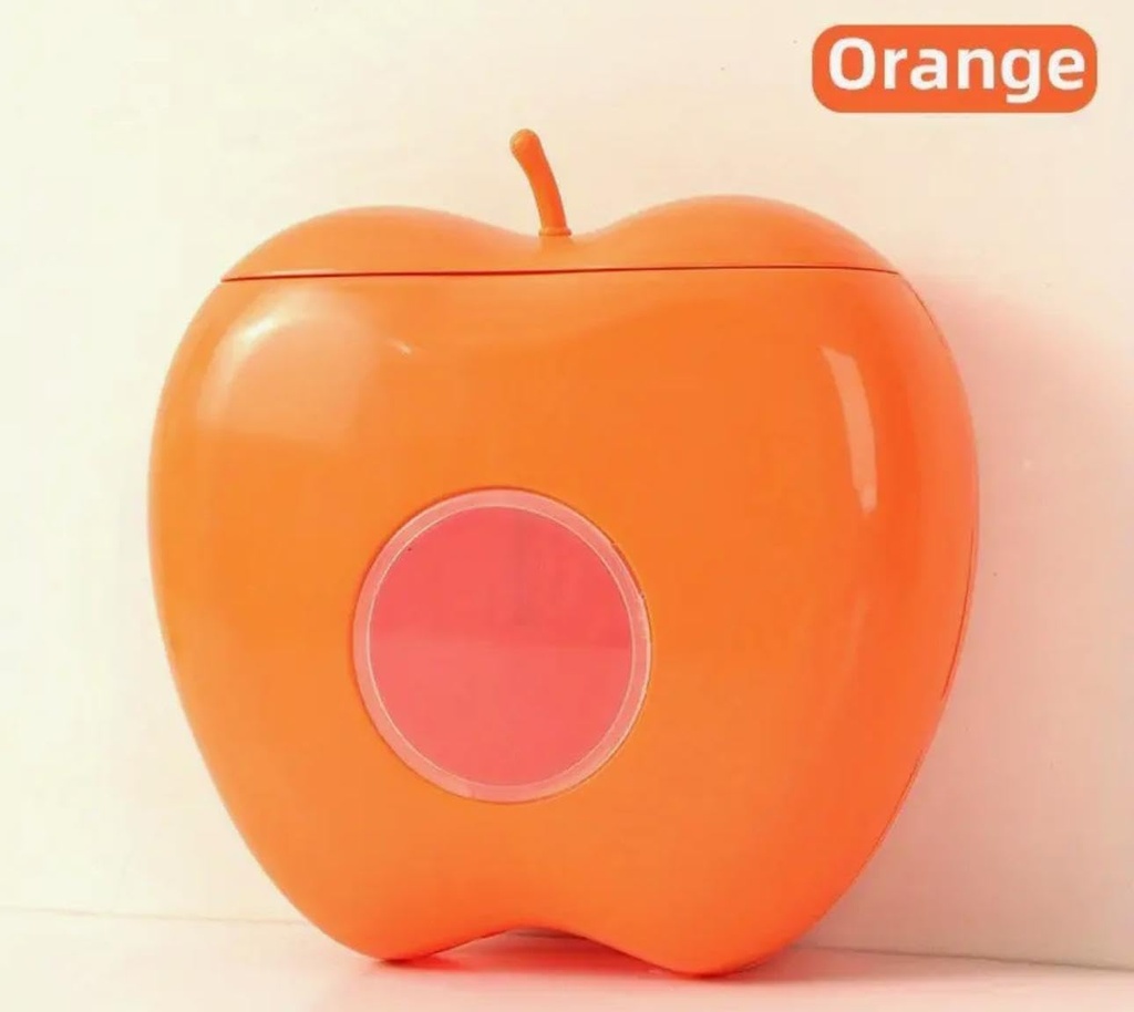 Multifunctional Wall Mounted Kitchen Organizer, Plastic Food Storage Bag Organizer, 100 Pack Fresh Keeping Film and plastic wrap storage box dispenser - Orange