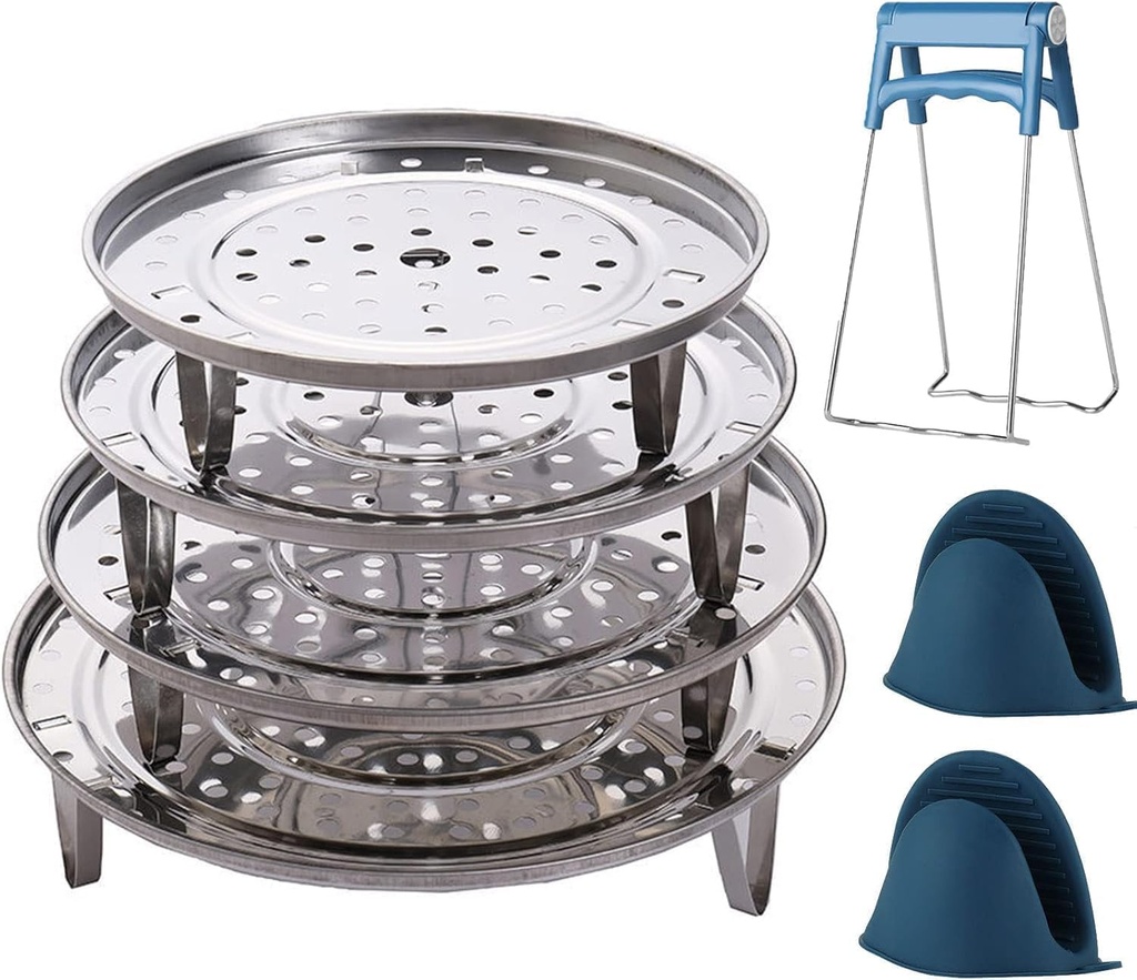 4Size Steamer Rack Stainless Steel Instant Pot Accessories, Cooking Ware Thickened Steaming Rack Stand