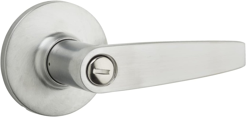 Modern Privacy Door Lever/Door Handle, Satin Chrome