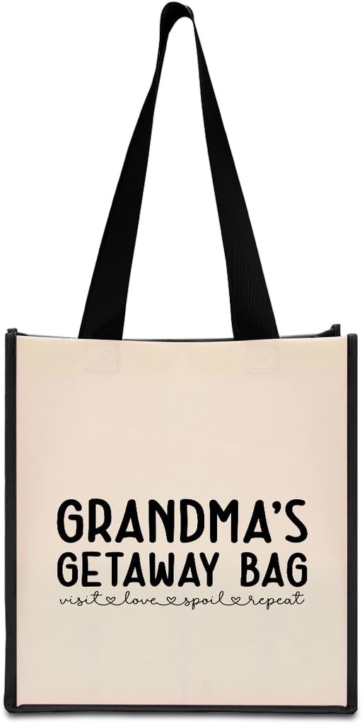 Grandma Gifts Waterproof Tote Bag Reusable Grocery Bags Mothers Day Mom Gifts for Granny Nana Mum Gigi Mimi