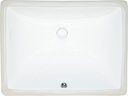 MSI 16 inch x 11 inch Rectangle Porcelain Ceramic Undermount Bathroom Vanity Vessel Sink, White
