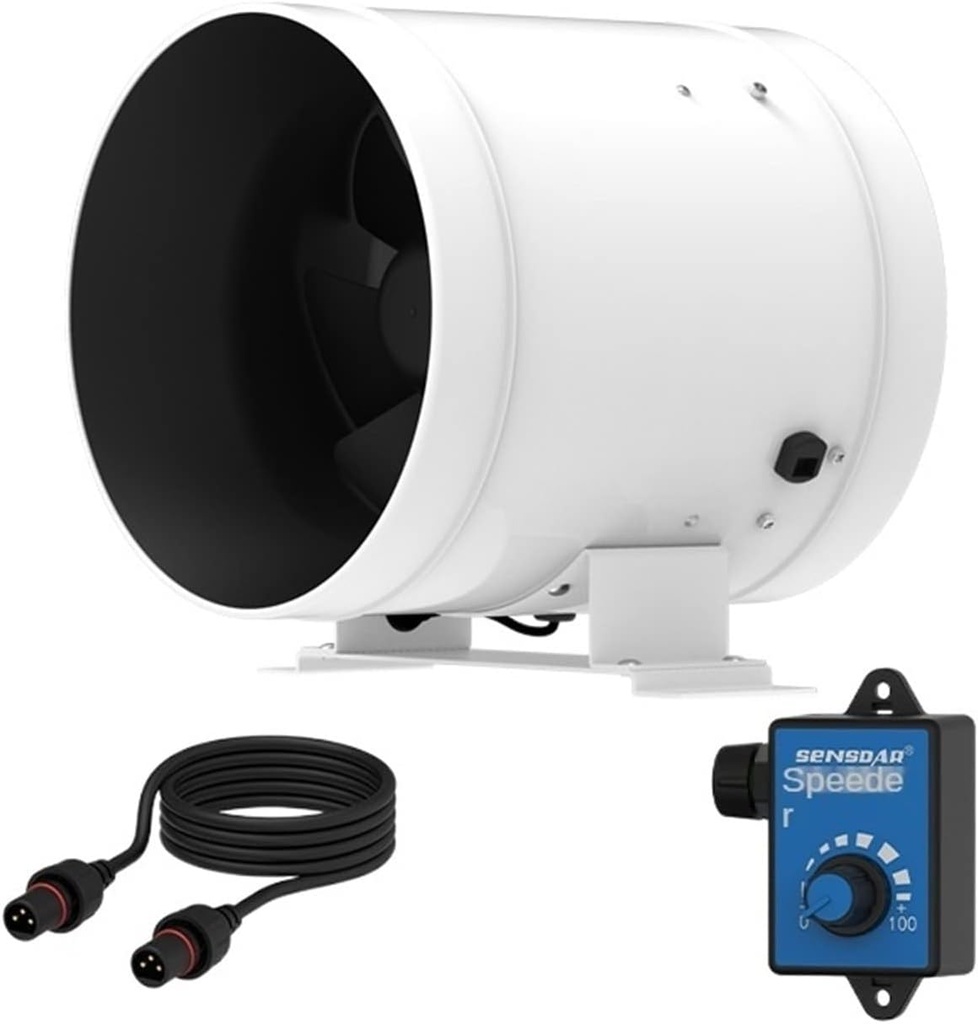 ventilation fan 6inch Exhaust Fan Adjustable Speed Duct Fan Kitchen Attic Window Airflow Booster Air Ventilator Pipe Ventilation Extractor ventilating fan(Color:B), 20010125