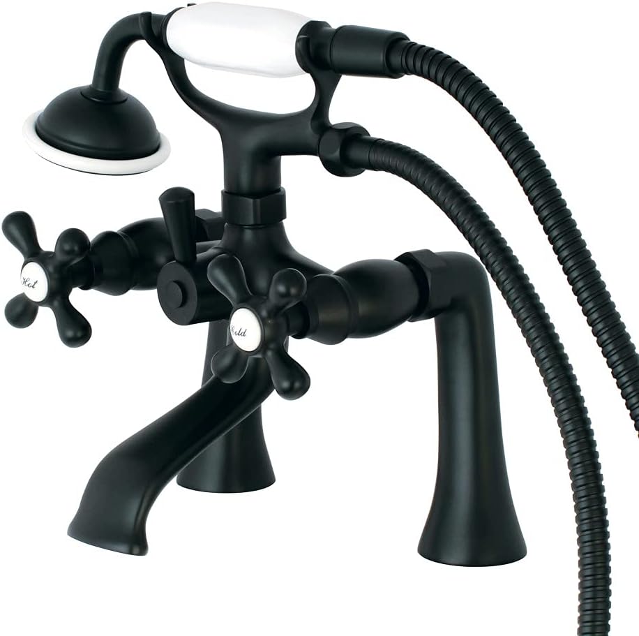 Kingston Brass KS268MB Kingston Clawfoot Tub Faucet, Matte Black 9.13 x 7 x 5.94