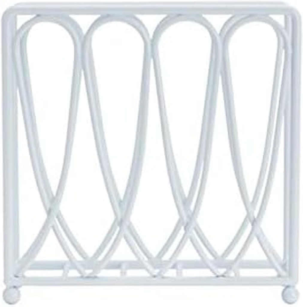 Gourmet Basics by Mikasa - 5246372 Gourmet Basics by Mikasa Victorian Loop Napkin Holder, 7 inch, White