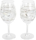 Coastal Home 2 Pk Acrylic Sealife Wine Goblets One Size Clear