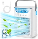 Portable Air Conditioners Fan, 700ML Evaporative Air Cooler Humidifier with 3 Timer/3 Speeds/2 Mist Modes, Mini AC Air Cooler with, Night Light, USB Powered