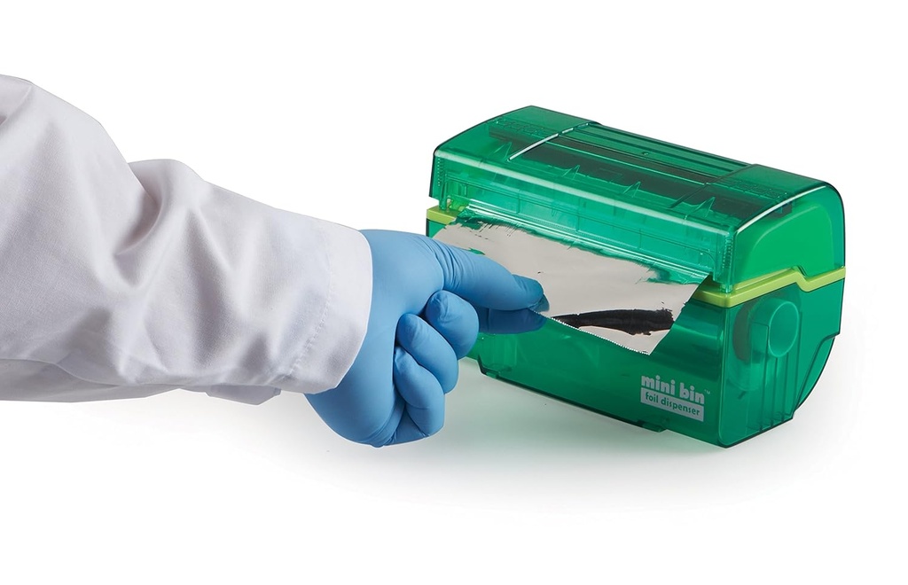 Heathrow Scientific HD23520A Mini Bin Foil Dispenser, 19mm Length x 10mm Width x 112mm Depth