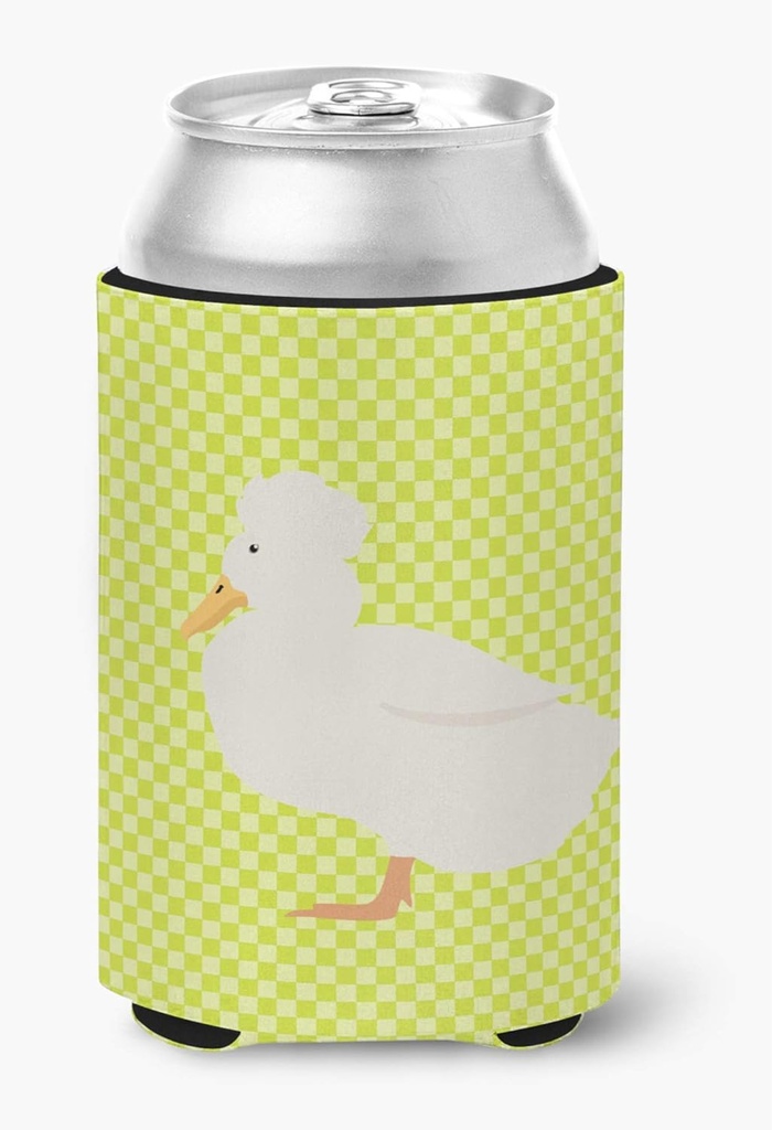 Caroline's Treasures BB7683CC Crested Duck Green Can or Bottle Hugger Cooler Washable Drink Sleeve Collapsible Beverage Insulated Holder, Can Hugger, Multicolor