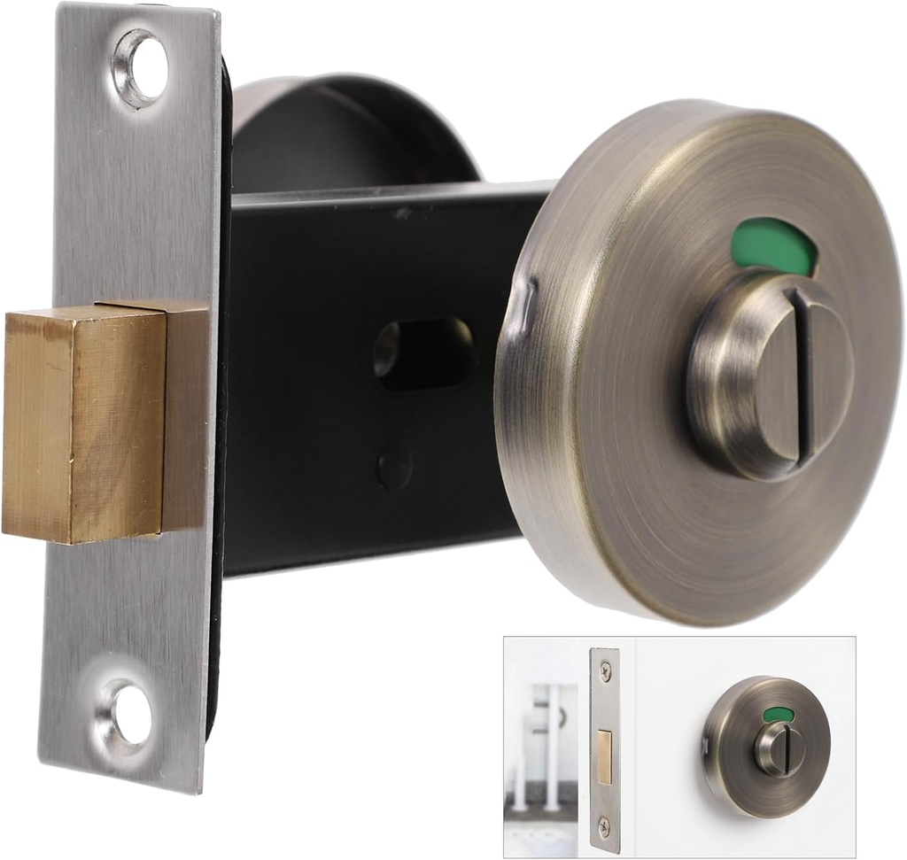 Uonlytech Bathroom Indicator Lock Vacant Occupied Bathroom Lock Occupied Deadbolt Stall Door Commercial Door Keyless Knob Keyless Rv Latch Rv
