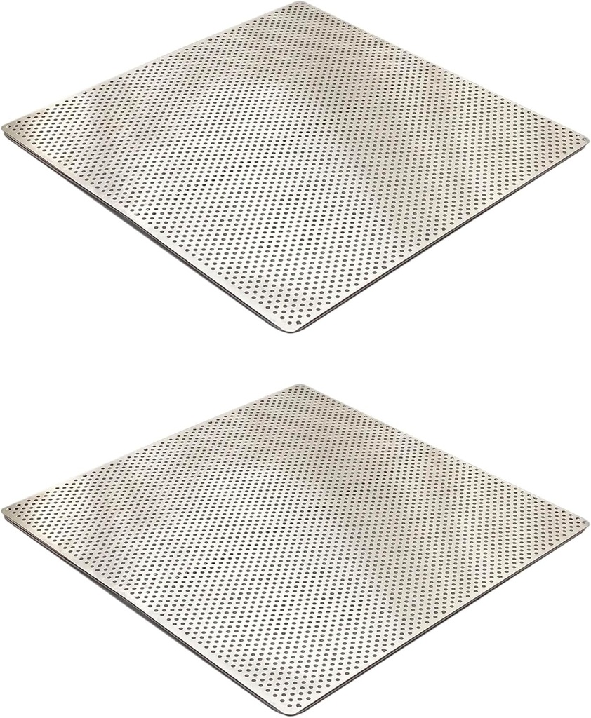Sunrise Kitchen Supply Stainless Steel Fryer Screen (Solid Screen) (13.5" x 13.5") (2)
