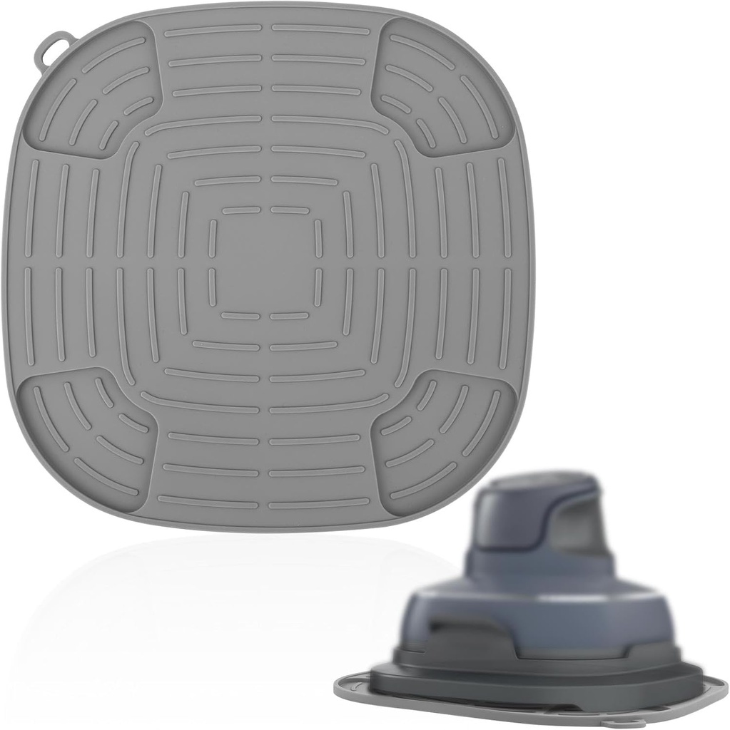 Silicone Heat-Resistant Mat for Ninja Crispi Glass Air Fryer, Reusable Anti-Slip Potholders Airfryer Heat Resistant Pads Professional Trivet Compatible with Ninja FN101GY/FN101SG/FN101ST