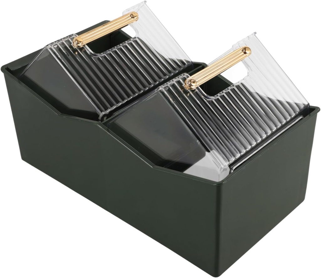 ABOOFAN Tea Bag Storage Box Tea Bags Tea Organizer Tea Bag Dispenser Tea Bag Holder Organizer Coffee Station Organizer for Countertop Coffee Station Accessories The Pet re-usable