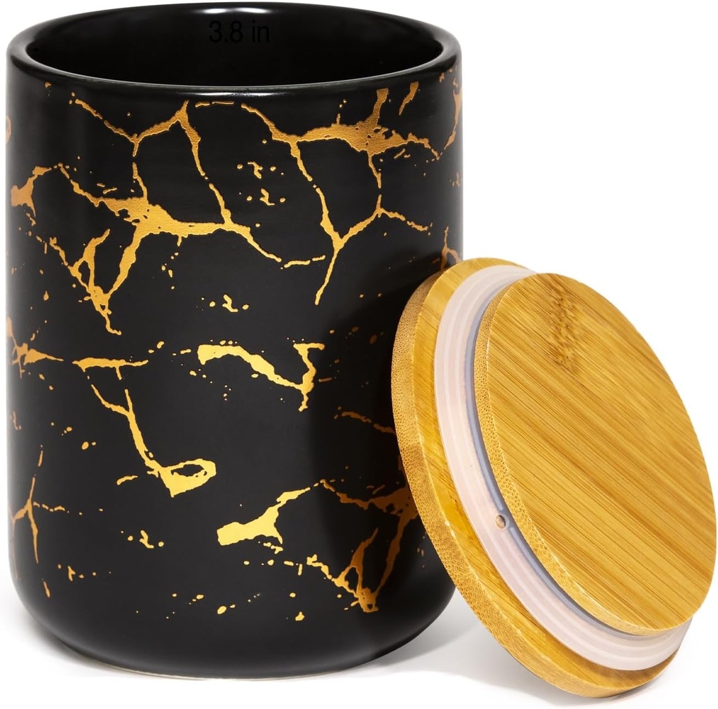 INSPIRASET- Coffee Canister, Ceramic Container with Lid - Perfect Coffee Container and Kitchen Canisters for Countertop - Elegant and Practical Gift