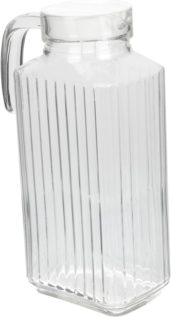 IMIKEYA Glass Cold Water Kettle Large Capacity Iced Tea Pitcher Beverage Container Lid for Summer Drinks Fruits Infusions and Cold Beverages