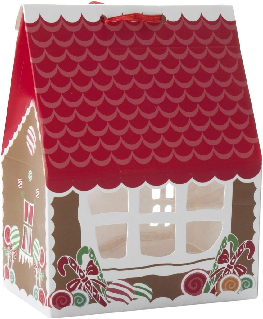 IBILI Little House Box for Cookies/Sweets of Paper, Multi-Colour, 19 x 15 x 1 cm