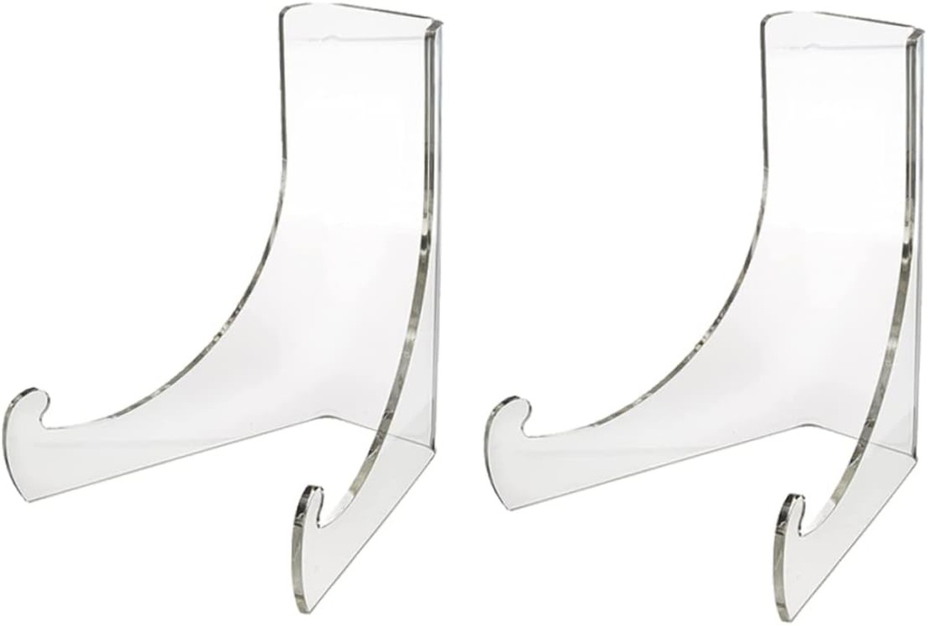 Acrylic Plate Display Stand 2pcs Multi-functional Dish Holder Tea Cake Display Rack for Ceramics and Plates