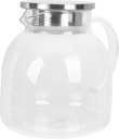 Garneck Glass Pitcher with Lid Beverage Jug for Iced Tea Juice and Water Borosilicate Glass Container for Refrigerator Use Lightweight and Portable Design