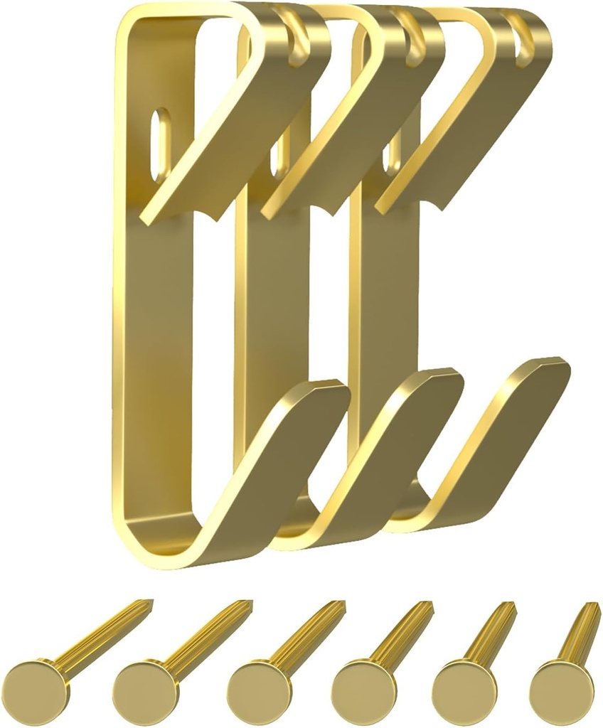 Picture Hangers, 50 lb Heavy Duty Drywall Wall Plaster Large Picture Hangers, Picture Hanging Hooks, Picture Hanging Hardware, Picture Frame Hangers, Painting Wall Hooks for Hanging, 30 Pack