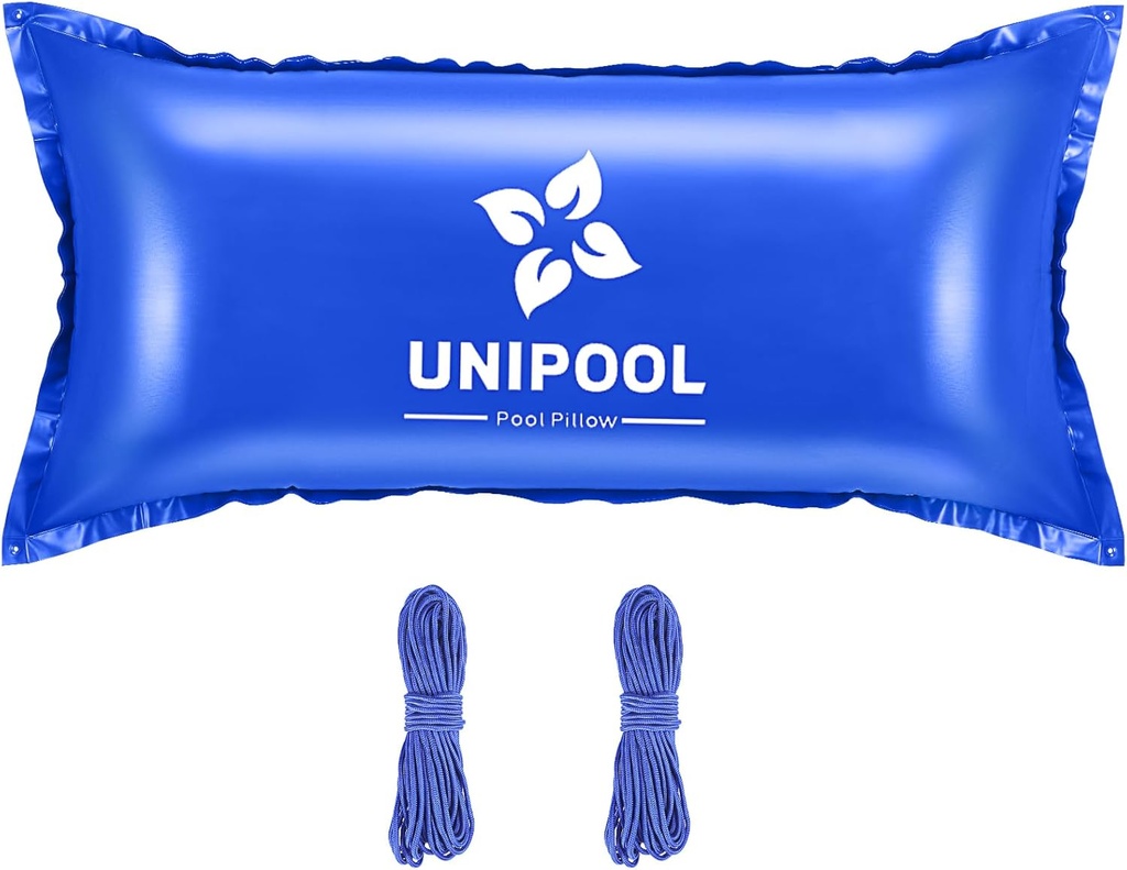 Pool Pillow for Above Ground Pool 4 x 8 Ft, Winterize Pool Closing Kit Winter Pool Cover Pillow, Ultra Thick & Durable Resistant 0.4mm PVC Material Pool Air Pillow for Winterizing（2x16.5ft Rope）
