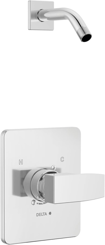 Delta Faucet Modern Single Handle Chrome Shower Faucet Set, Shower Trim Kit, Shower Fixtures, Shower Handle, Chrome T14267-LHD-PP (Shower Head and Valve Not Included)