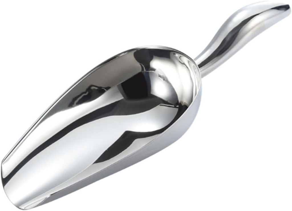 1Pc Stainless Steel Ice Scoop Thickened Food Scoop for Ice Buckets Capacity for Kitchen Use Lightweight and Easy to Store