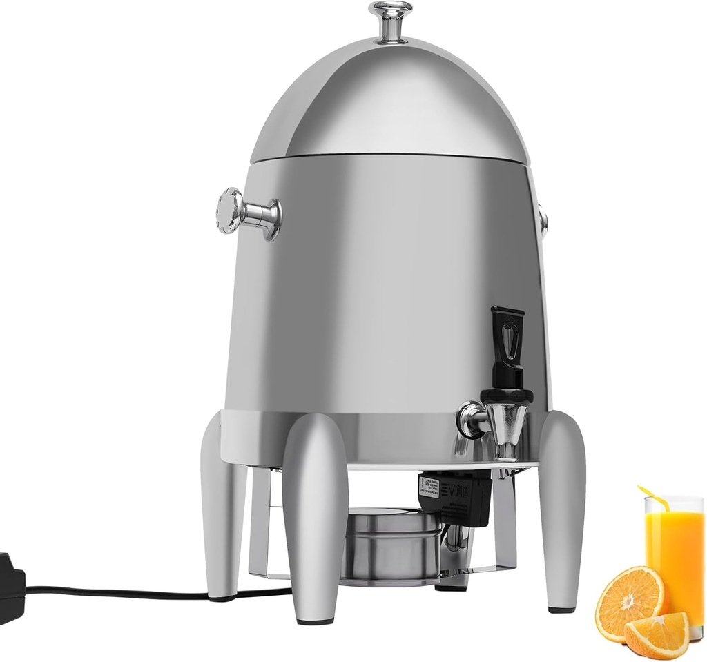 12L/3.2gal Hot Chocolate Machine，Electric Beverage Dispenser，Stainless Steel Dispenser Coffee Milk Chafer Urn，Adjustable Temperature Insulated Beverage Pot w/Faucet (All stainless steel model)