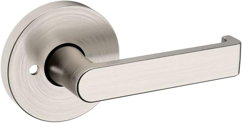 Baldwin 5105.PRIV 5105 Privacy Door Lever Set with 5046 Rose from The Estate Collection - Lifetime Satin Nickel