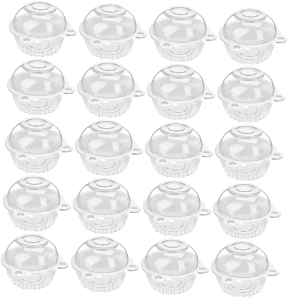 Cabilock 50Pcs Cupcake Storage Boxes with Lids Transparent Cupcake Holders for Parties Bakeries and Home Use Chic Design for Weddings and Festivals