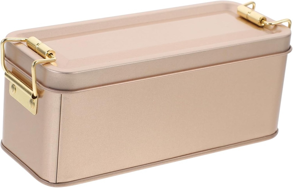 Ciieeo Vintage Tinplate Candy Storage Box with Lid Small Retro Cookie and Tea Jar Container Compact Packaging for Sweets Jewelry and Gift Wrapping Lightweight Food Storage Case