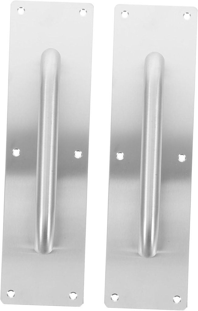 Angoily 2pcs Stainless Steel Brushed Square Pull Handle Heavy Duty Mounted Door Handle for Sliding Barn Doors Commercial Residential Use