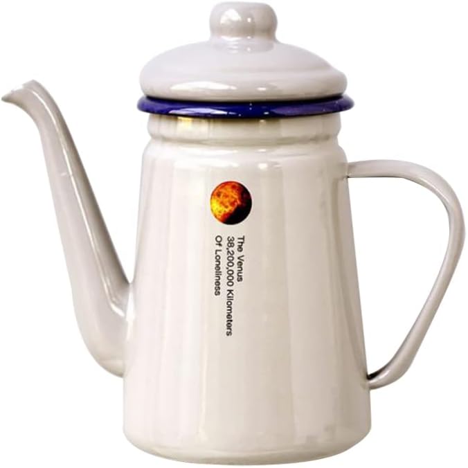 Hemoton Enamel Coffee Maker and Tea Kettle Capacity for Home and Camping Non- Base Easy to Clean Great for