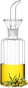 HAIZEEN 8oz/240ml Olive Oil Bottle Dispenser/Glass Cruet with DRIPLESS POUR SPOUT for Kitchen and BBQ