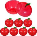 HEMOTON 8PCS Plastic Red Apple Container,Apple Shaped Candy Filling Containers Jar, Apple Containers Fruit Candy Box,Christmas Tree Wedding Party Decorations Teacher Appreciation Giftware