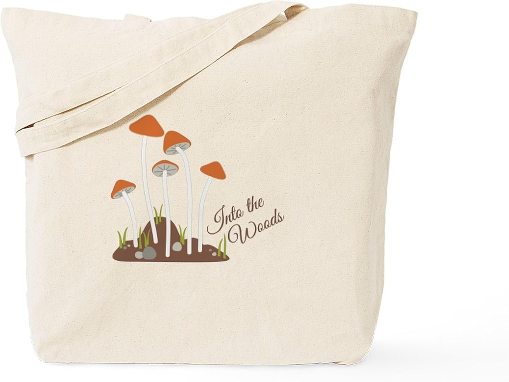 CafePress Into The Woods Tote Bag Reusable Natural Beige Canvas Shopping Bag