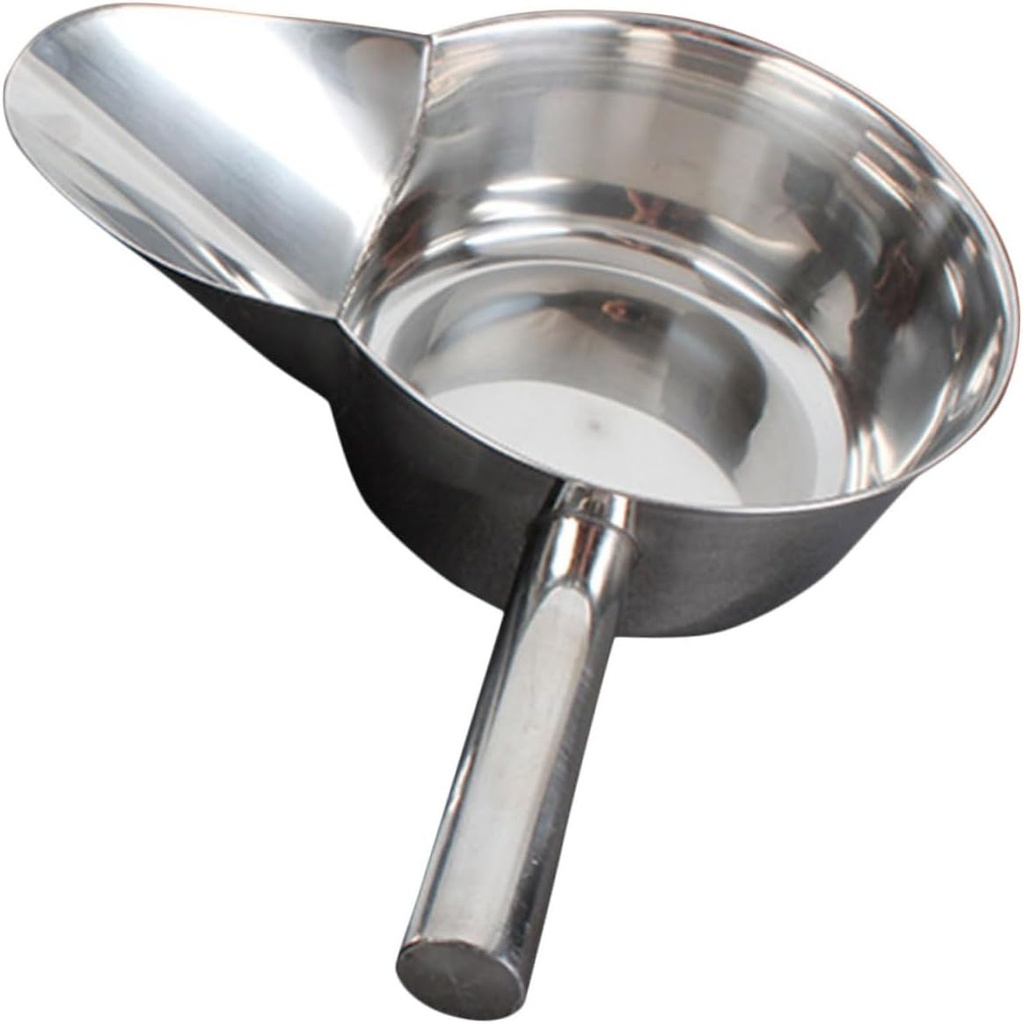 HEALLILY 2pcs Stainless Steel Food Shovel Scoop Ergonomic Design for Packing Restaurants and Homes for Fried Chicken and French Fries and Reusable