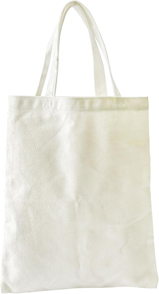 Cotton Canvas Tote Bag Sturdy Bulk Reusable Shopping Grocery Cloth Bags with Handles for Shopping Beach Grocery