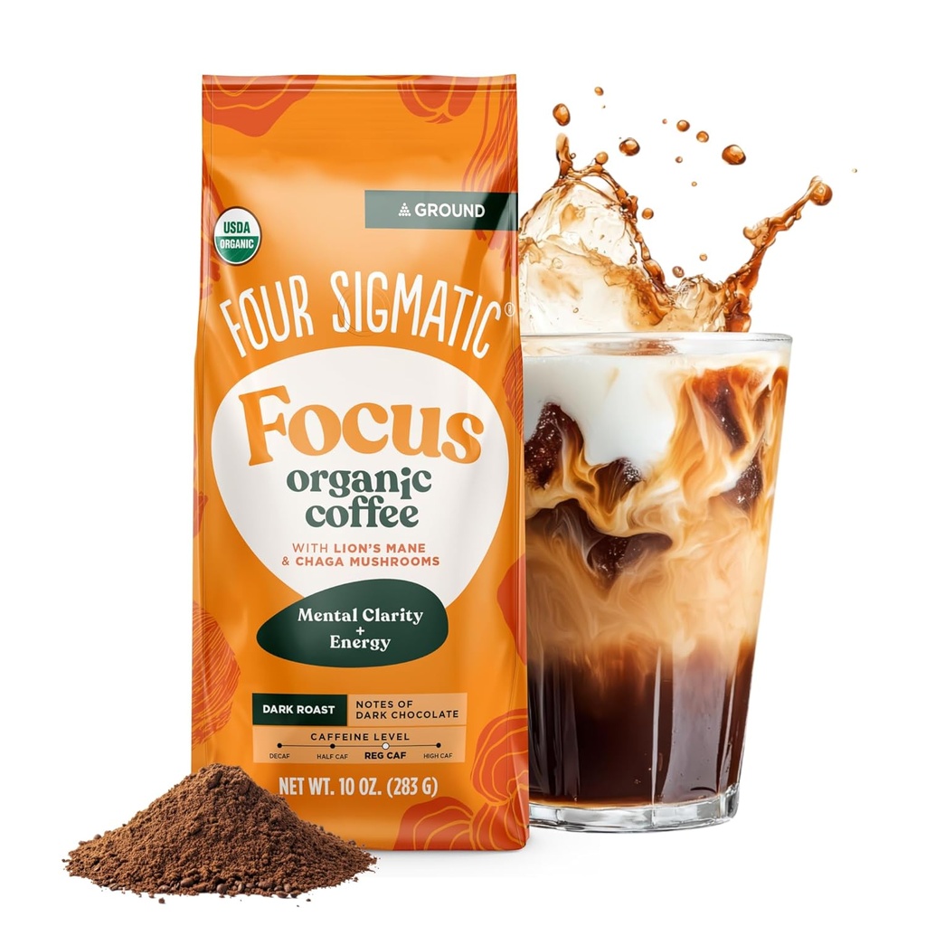 Four Sigmatic Organic Lion's Mane Ground Coffee, 10 OZ