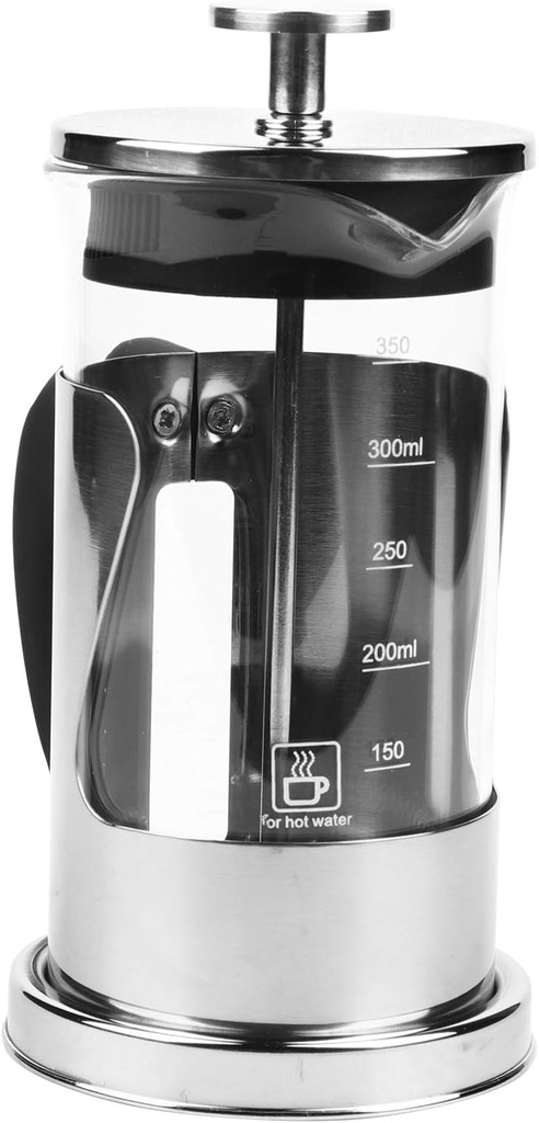 GOTOTOP 350ML 304 Stainless Steel & Glass Heat French Press Coffee & Tea Makers Pot