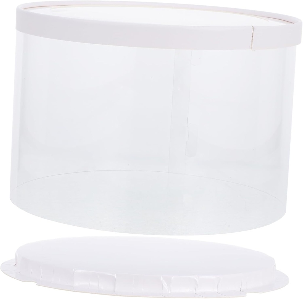 Cabilock 4pcs Transparent Cake Carrier Clear Cake Packaging Box with Lid for Birthday Wedding and Party Versatile Freshness Preserving Attractive Display Container