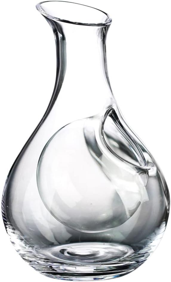 Luxshiny Wine Decanter Cold Sake Glass Decanter 300ml Red Wine Carafe Wine Aerator Hand Blown Crystal Glass Red Wine Decanter Carafes Purifier Glasses for Home Bar