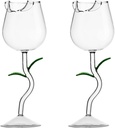 MANMAOHE 9.5 OZ Creative Rose Flower Wine Glasses Set of 2, Crystal Red Wine Glasses, Rose Flower Goblet Wine Cocktail Juice Glass for Party Wedding Festival Bar 221124CY63-4S267812979 Green 280ml