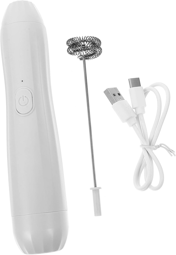 KICHOUSE Multi-functional Milk Frother Rechargeable Handheld Mixer for Lattes Cappuccinos and More Quick Results and Lightweight Design for Easy Use