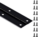 Black Piano Hinge 36 Inch x 2 Inch Heavy Duty Stainless Steel Piano Hinge Continuous Hinge for Cabinet, Door, DIY Wood Boxes, 0.047 Inch Inch Leaf Thickness