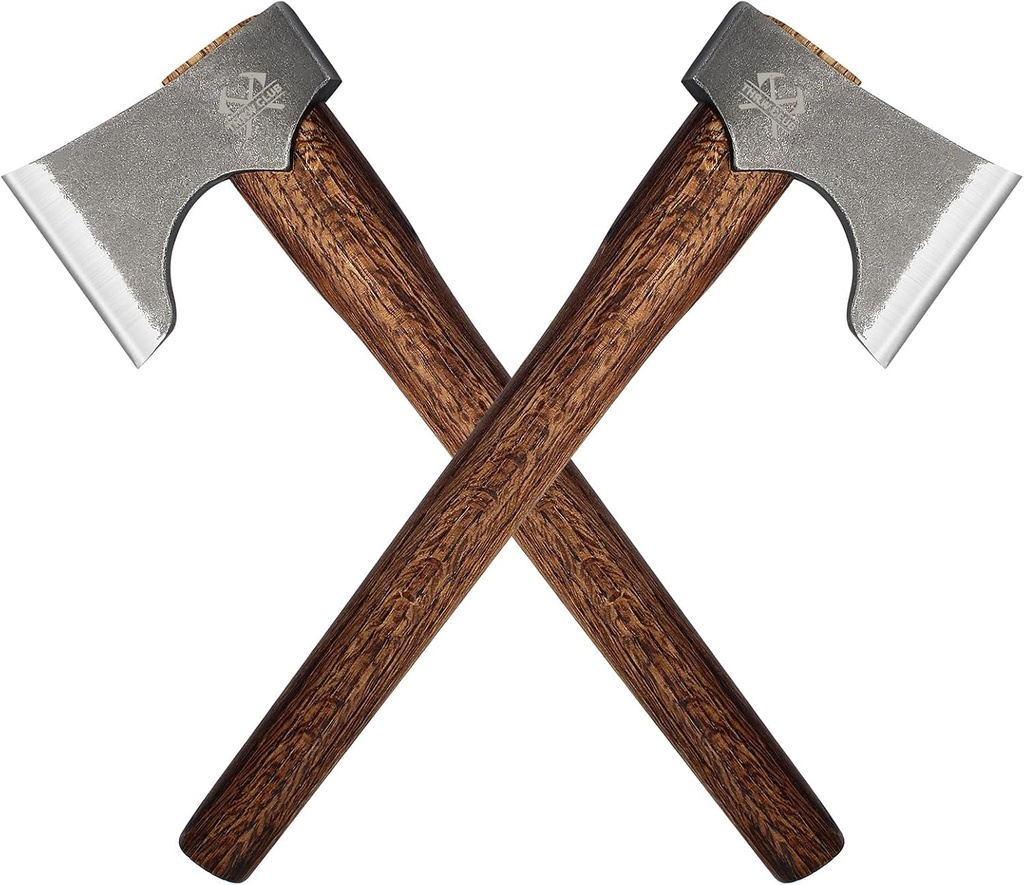 Competition Throwing Axe, 2 Pack 16.5" Throwing Axes with 1065 High Carbon Steel & Wooden Handle, Perfect for Axe Throwiing Game, Competition and Recreation, Gift for Men