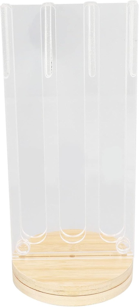 Rotatable Coffee Capsule Holder, 48 Hole Acrylic and Wood Pod Rack Stand, Space Saving Design for Home, Coffee Shop, and Dessert Shop Use